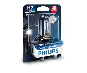 Philips RacingVision GT200 moto +200% H7 motorcycle headlight bulb, 1 piece