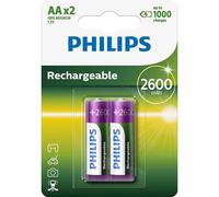 Philips Rechargeable Batteries R-6 Pack 2 2600mah