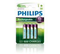 Philips Rechargeable Battery AAA - 700mAh (4 Batteries)