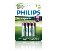 Philips Rechargeable Battery AAA - 700mAh (4 Batteries)