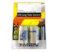 Philips S16 70-125W 240V UNP Long Tube 2-Pin Starters for Fluorescent Lamps (2 Pack)