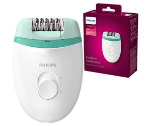 Philips Satinelle Essential Epilator, Corded, Compact Hair Removal, BRE224/00 White & Green