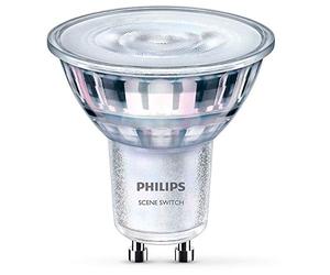 Philips SceneSwitch 2-in-1 LED Bulb, s 50 W GU10 Reflector, Warm to Cool Neutral White/Warm White, 385 Lumen