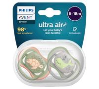Philips SCF085/40 Pack of 2 Ultra Air Dummies 6/18 Months Mixed Colours Avent