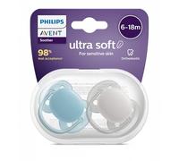Philips SCF091/34 Set of 2 Ultra Soft Dummies 6/18 Months Neutral Colours Avent