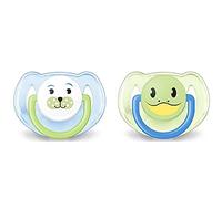Philips SCF182/34 Avent Soothers 6-18 Months, Assorted Colours/Designs, (Pack of 2) 2 Count (Pack of 1), Ladybug and Cat