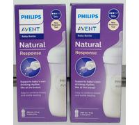 Philips Avent Natural Response Baby Bottle - 260ml Baby Milk Bottle for Newborns and Up, BPA Free, 1+ Months (Model SCY903/01)
