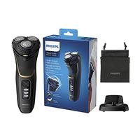 Philips Series 3000 Wet or Dry Men's Electric Shaver with a 5D Pivot & Flex Heads, Noir Gold