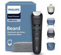 Philips Beard Trimmer 5000 Series - Self-Sharpening Metal Blades, 40 Lock-in Settings, BeardSense Technology, Hair Collector, 100% Waterproof, Travel Pouch, Model BT5765/15