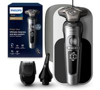 Philips Shaver Series 9000 Prestige, Wet and Dry Electric Shaver, Bright Chrome, Lift & Cut Shaving System, SkinIQ Technology