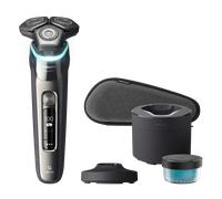 Philips Shaver Series 9000 - Wet and Dry Electric Shaver for Men in Dark Chrome, Lift and Cut, SkinIQ Technology, Pop-up Beard Trimmer