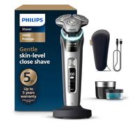 Philips Shaver i9000 Prestige, Wet & Dry Electric Shaver, Dark Slate Nova, with Skin IQ Technology, Triple Lift & Cut System, 360 Rotating Dual SteelPrecision Blades, Model XP9205/30