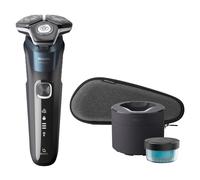 Philips Shaver Series 5000, Wet & Dry Electric Shaver, with SkinIQ Technology, Electric Razor with Pop-up Trimmer, Travel Case, Quick Cleaning Pod, Electric Blue, Model S5889/50