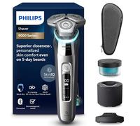 Philips Shaver Series 9000 - Wet and Dry Electric Shaver for Men in Dark Chrome, Lift and Cut, SkinIQ Technology, Pop-up Beard Trimmer