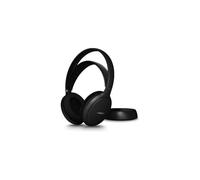 Philips SHD6000BK TV Headset with 30 Hour Battery, 30 m Range, 2.4 GHz Digital Connection, Replaceable Battery, Optical and 3.5 mm Inputs, Over-Ear Comfort, Black