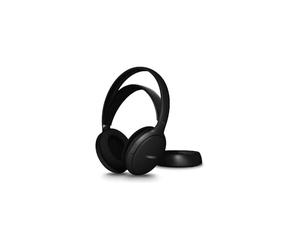 Philips SHD6000BK TV Headset with 30 Hour Battery, 30 m Range, 2.4 GHz Digital Connection, Replaceable Battery, Optical and 3.5 mm Inputs, Over-Ear Comfort, Black