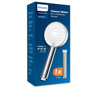 Philips Showerhead with filter effectively removes chlorine and other coarse particles, three spray modes, pressure-enhancing design, 1-month filtration capacity