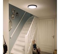 Philips LED Magneos Slim Surface Mount Round Downlight 2700K 12W [Warm White - Black] for Indoor Lighting, Livingroom and Bedroom