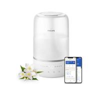 Philips Smart Humidifier - Compact Design, Powerful Sky High Mist, 3L Top-Fill Tank, Up to 32h Runtime, Aromatherapy, Sleep Mode, Night Light, for Rooms up to 38m² (HU1509/00)