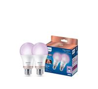 Philips Wiz True Colour E27 screw twin 2 pack fitting 60w Bluetooth Wifi [EEK: F]