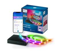 Philips Smart Lighting HDMI Sync Box with TV Backlight, RGBIC LED Strip for 75-85 Inch TVs, Synchronized with Films, Music, HDMI 2.0, 4K @ 60Hz, Connected by WiZ, External Video Source Required