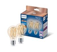 2x Philips WiZ E27 60W LED Cool white & warm white A60 Non-dimmable Light bulb