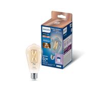 Philips Smart Lighting, Smart LED Filament ST64 Bulb, E27 Base, 806 lm, Tunable White Light 2700-6500 K, Low Dimming, Connected by WiZ, Alexa, Google Home, Apple Home