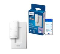 Philips Smart Lighting Smart Dimmer Switch | Remote Control, Easy to Use, Stylish Design, Battery-Powered, Customizable Buttons, Works without Wi-Fi, Connected by WiZ