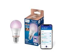 Philips Smart Lighting, Smart LED RGB A60 Bulb, E27 Base, 1521 lm, Color and Tunable White Light 2200-6500 K, Low Dimming, Connected by WiZ, Alexa, Google Home, Apple Home