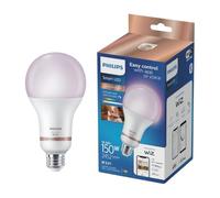 Philips Smart Lighting, Smart LED RGB A80 Bulb, E27 Base, 2452 lm, Color and Tunable White Light 2200-6500 K, Low Dimming, Connected by WiZ, Alexa, Google Home, Apple Home