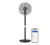 Philips Smart Pedestal Fan Series 3000. Powerful & Ultra-Quiet with SilentWings Technology. 19 dB. 2-in-1 Table & Standing Fan. Tiltable & Rotating. App Control. 12h timer. Black (CX3550/01)