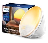 Philips SmartSleep Wake-up Light, Coloured Sunrise and Sunset Simulation, 7 Natural Sounds, FM Radio & Reading Lamp, Tap Snooze (Model HF3531/01)
