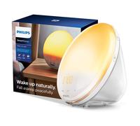 Philips SmartSleep Wake-up Light, Coloured Sunrise and Sunset Simulation, 7 Natural Sounds, FM Radio & Reading Lamp, Tap Snooze (Model HF3531/01)