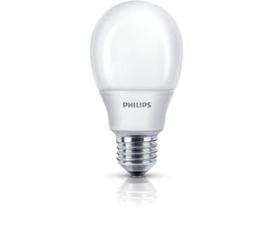 Philips Softone Compact Fluorescent Standard E27 Edison Screw Light Bulb, 8 W (38 W Equivalent, 10000 Hours) - Warm White