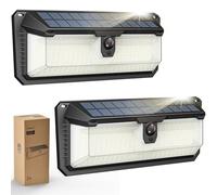 Philips Solar Lights Motion Sensor Outdoor, 258 LEDs Solar Powered Security Lights, 3 Lighting Modes, Waterproof Wall Lights for Outside Yard Fence Garden Garage (2)