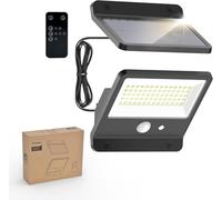 PHILIPS Solar Security Outdoor LED 6500K, Solar-Powered Flood w/PIR Motion Sensor, Remote Control w/16ft Cable, IP65 Waterproof, 3 Modes (1)