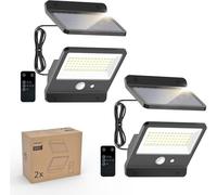 Philips Solar Security Outdoor LED 6500K, Solar-Powered Flood w/PIR Motion Sensor, Remote Control w/16ft Cable, IP65 Waterproof, 3 Modes (2)