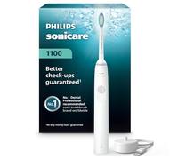 Philips Sonicare 1100 Rechargeable Electric Toothbrush, 1 Brush Head, White | More Plaque Removal, 2-Minute Guided Timer, 14-Day Battery, HX3641/02