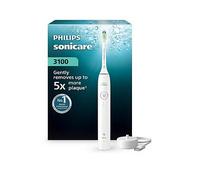 Philips Sonicare 3000 Series Sonic Electric Toothbrush White, Pressure Sensor, 3 Intensity Levels, 14-Day Battery, QuadPacer, Rechargeable, HX4031/21, One Colour, Women One Colour