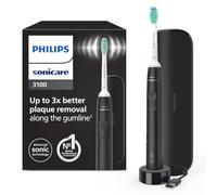 Philips Sonicare 3100 Electric Toothbrush, Sonic Toothbrush, Pressure Sensor and Timer, Travel Case, Black, HX3673/14
