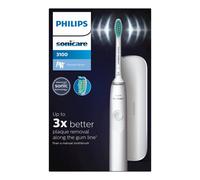 Philips Sonicare 3100 Electric Toothbrush with Travel Case, Up to 3x Better Plaque Removal, 2 Minute SmartTimer, Pressure Sensor, White, HX3673/13