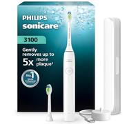 Philips Sonicare 3100 Series Electric Toothbrush - Sonic Toothbrush with Pressure Sensor, 3 Intensity Levels, EasyStart Feature, SmarTimer, 14-Day Runtime, Travel Case, White, HX4034/21, [New]
