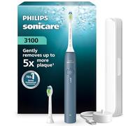 Philips Sonicare 3100 Series Electric Toothbrush - Sonic Toothbrush with Pressure Sensor, 3 Intensity Levels, EasyStart, SmarTimer, 14-Day Runtime, Travel Case, Marine Blue, HX4034/24, [New]