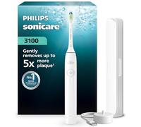 Philips Sonicare 3000 Series Electric Toothbrush - Sonic Toothbrush with Pressure Sensor, 3 Intensity Levels, EasyStart Feature, SmarTimer, 14-Day Runtime, Travel Case, White, HX4033/21, [New]