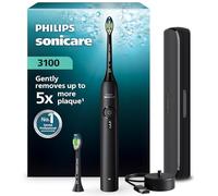 Philips Sonicare 3100 Series Electric Toothbrush - Sonic Toothbrush with Pressure Sensor, 3 Intensity Levels, EasyStart Feature, SmarTimer, 14-Day Runtime, Travel Case, Black, HX4034/22, [New]