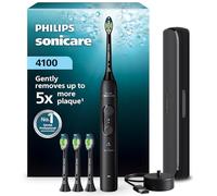 Philips Sonicare 4000 Series Electric Toothbrush - Sonic Toothbrush with Pressure Sensor, 4 Brushing Settings, EasyStart Feature, SmarTimer, 21-Day Runtime, Travel Case, Black, HX4046/52, [New]
