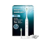 Philips Sonicare 4000 Series Sonic Electric Toothbrush White, Pressure Sensor, 4 Brushing Settings, 21-Day Battery, QuadPacer, Rechargeable, HX4042/41, One Colour, Women One Colour