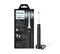 PHILIPS Sonicare 4100 Electric Toothbrush, Rechargeable Electric Toothbrush with Pressure Sensor, Black HX3681/24