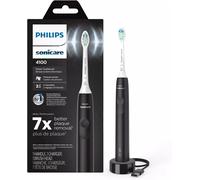 PHILIPS Sonicare 4100 Electric Toothbrush, Rechargeable Electric Toothbrush with Pressure Sensor, Black HX3681/24