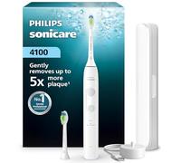 Philips Sonicare 4100 Series Electric Toothbrush - Sonic Toothbrush with Pressure Sensor, 4 Brushing Settings, EasyStart, SmarTimer, 21-Day Runtime, Travel Case, White, HX4044/41, [New]